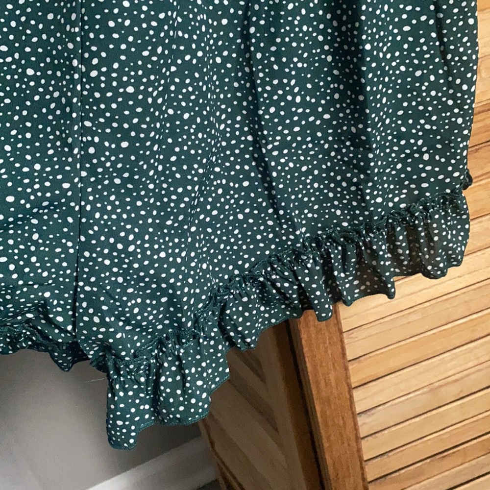 Green Polka Dot Romper - Picture 3 of 5
